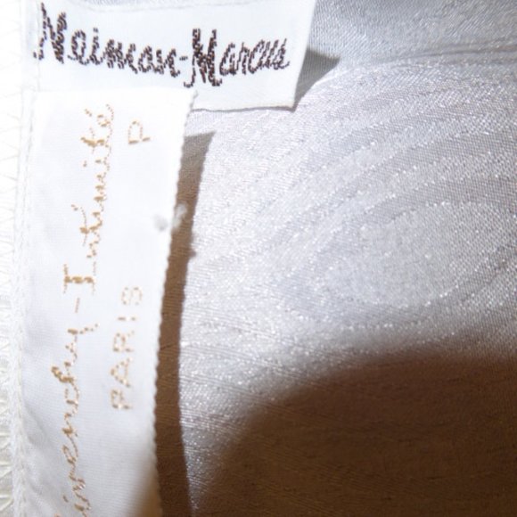 Givenchy NEIMAN MARCUS peignoir robe night gown blue floral slky set S M vintage - Picture 12 of 13